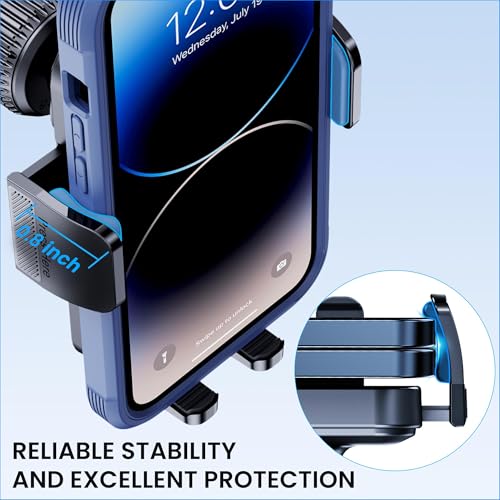 GUWEZ Phone Holders for Your Car [Military Grade Suction Ultra Strong Base] Cell Phone Car Holder 3 in 1 Dashboard/Windshield/Air Vent Hands-Free for Video Installation Kit iPhone Android